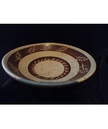 Vtg. Hand-crafted Studio Pottery Bowl w/ Hand-painted Floral Motif/Signed - $88.28 CAD