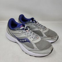 Saucony Cohesion 14 Women&#39;s Running Shoes GRAY/Blue S10628-4 Lace Up  Size 11 - £25.06 GBP