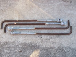 4 Pieces of 36&quot; x 1&quot; Concrete J Bolt Anchor Street Light Pole Parking Lot - £30.36 GBP