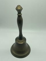 Vintage Brass Bell Brass Table Bell Made IN India 9 Inches Long 4.5” Bell - £10.99 GBP