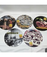 Lot of (5) 1970s People And Event Circular Cardboard Collectables With F... - €8,56 EUR