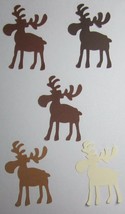 &quot;Chocolate&quot; MOOSE 3&quot; inch Set Lot of 20 Handmade punch-outs Cutouts U-Pi... - £5.56 GBP