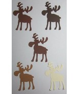 &quot;Chocolate&quot; MOOSE 3&quot; inch Set Lot of 20 Handmade punch-outs Cutouts U-Pi... - $13.80 CAD