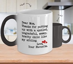 Funny Mug - Dear Mom: Thanks for putting up with a bratty child... Love. Your fa - £15.91 GBP