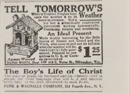 1921 Print Ad Hansel &amp; Gretel Tell Tomorrow&#39;s Weather David White Milwau... - £5.54 GBP