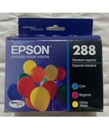Epson 288 Color Ink Cartridges T288520 T288220 T288320 T288420 Sealed Bo... - £20.74 GBP