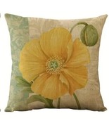 Handcrafted ~ Vintage Spring Flower ~ Decorative Pillow Cover ~ 18&quot; Squa... - $38.36 CAD