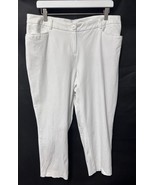 Lane Bryant Crisp White Twill Chino Cropped Pants Stretch Cotton w Pocke... - €14,58 EUR