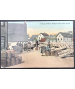 Antique 1913 Packing Fish for Export Gloucester Massachusetts MA Postcard - £7.49 GBP