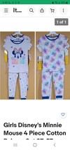 Girls Disney's Minnie Mouse 4 Piece Cotton Pajama Set 3T or 5T NWT - £20.09 GBP