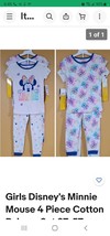 Girls Disney&#39;s Minnie Mouse 4 Piece Cotton Pajama Set 3T or 5T NWT - £20.02 GBP