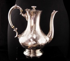 Antique Fancy Victorian teapot - WE hallmarked silver plate kettle - Vic... - $115.00