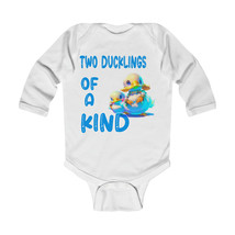 Two Ducklings Of A Kind Infant Long Sleeve Twin Bodysuit | Baby Shower C... - £21.41 GBP+