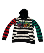 Vtg Space Jam Monstars Mens Striped Hoodie L Color Block Monsters Puffy ... - $1,691.91 MXN