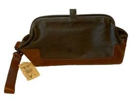 Parson Gray Kalencom Sidecar Dopp Kit Waxed Canvas &amp; Leather Toiletry Bag New - £37.52 GBP