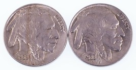 Lote De 2 1930 Buffalo Cinco Centavos ( P+S ) En Au Estado, Natural Color - £45.73 GBP