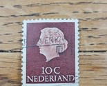 Netherlands Stamp 10c Used Brown Queen Juliana - £1.48 GBP