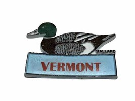 Vermont State Rubber Fridge Magnet Mallard Duck Souvenir Magnetic Collec... - £6.96 GBP