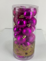 Christmas Balls 24 Pcs 1.36” Shatterproof Christmas Ball Hang Purple A10 - £12.63 GBP