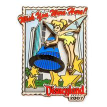 Tinker Bell Disney Pin: Wish You Were Here Disneyland Postcard - £27.25 GBP