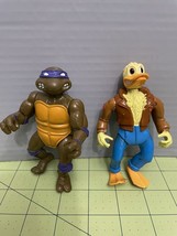 1988 Donatello Teenage Mutant Ninja Turtles &amp; 1989 Ace Duck TMNT Action Figure - £11.79 GBP