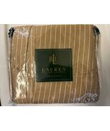 RALPH LAUREN 52ND STREET CARAMEL CAMEL PINSTRIPE SATEEN KING BED SKIRT V... - $104.04 CAD
