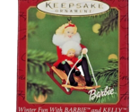 Winter Fun With Barbie and Kelly Sledding 1999 VTG Hallmark Keepsake Orn... - $16.99