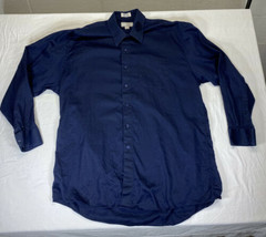 Murano Mens Long Sleeve Navy Blue Collar Shirt 17 36 Tall - £9.90 GBP