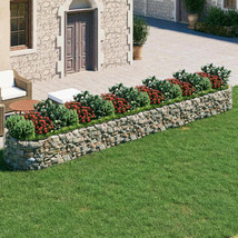 vidaXL Large Galvanized Gabion Raised Rectangular Garden Bed - $6,812.88 MXN