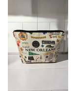 Chic New Orleans Themed Cosmetic Zipper Pouch Bag - Perfect for Travel a... - £5.98 GBP