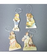 Bethany Lowe Vintage Easter Bunny Spring Children Ornaments 4pc Decorations - £13.27 GBP