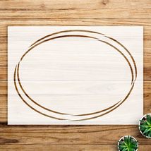 Double Oval Geometric Monogram Frame Stencil for Walls and Crafts, Reusa... - $14.69+
