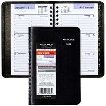 2024 AT-A-GLANCE Weekly Pocket Size Appointment Book, Textured Cover G250-00 - £17.40 GBP
