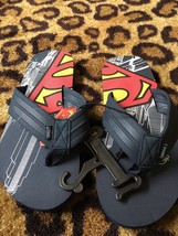 Superman Men&#39;s Slip On Flip Flops Sandals Shoes Size Medium 9/10 - £27.37 GBP