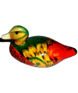 Enesco Imports Colorful Duck Pottery Figurine 7&quot;L x 3.5&quot;H Home Decor - £7.51 GBP