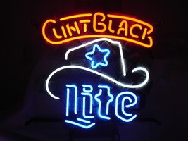 Miller Lite Clint Black Lite enjoy Beer Neon Sign 16&quot;x15&quot; - £111.11 GBP