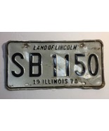 1978 Vintage Illinois License Plate SB1150 White Classic - £4.17 GBP