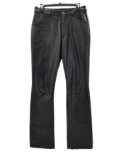 Wilson’s Womens Vintage 80s Tapered Soft Leather Pants Raw Hem Black Sz 30 x 34 - £60.99 GBP