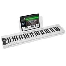 VEVOR 61 Key Folding Keyboard Piano Portable Foldable Piano Bluetooth MIDI Whit - £91.59 GBP