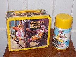Vintage 1982 Ronald McDonald Sheriff of Cactus County Metal Lunchbox &amp; T... - $1,107.21 MXN