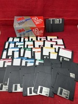 53 - 3M 3.5" Floppy Disk 1.44MB HD IBM Formatted Partially Used Some New USA - $34.60