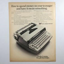 Vtg Smith-Corona Typewriter The Gift That Helps Alcoa Aluminum Canoe Print Ad - £5.75 GBP