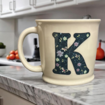 Natural Life Mug letter K Love The Moment Initial Monogram Floral Coffee... - £11.04 GBP