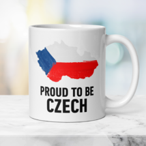 Patriotic Czech Mug Proud to be Czech, Gift Mug with Czech Flag - £17.13 GBP