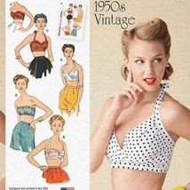 Retro Chic 1950&#39;s Bra Sewing Pattern for Women, Sizes 14-22 - $27.67