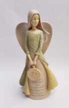 Enesco Foundations Retirement Angel Figurine 9" Holding a Clock Resin 2013 - $34.60