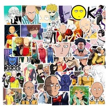 50pcs One Punch Man Anime Stickers For Wall Decor Fridge Motorcycle Bike  - £7.16 GBP
