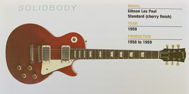 1959 Gibson Les Paul Cherry Finish Body Guitar Fridge Magnet 5.25&quot;x2.75&quot;... - £3.07 GBP