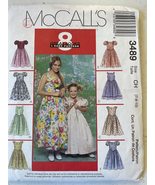 Childs Girls Evening Dress Sewing Pattern V Waist Princess Seams Sleeve ... - £11.06 GBP