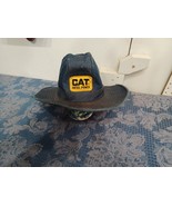 VTG CAT Diesel Power Patch Denim Western Cowboy Hat Caterpillar Size Med... - $59.39